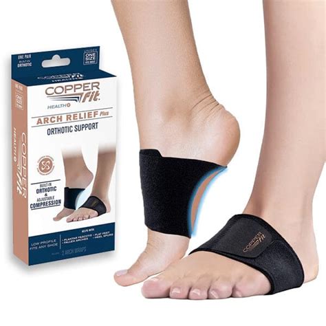 Copperfit arch support - Arch Support,Plantar Fasciitis Relief,Compression Arch Support Sleeves With Gel Pad Inside,Flat Feet Support,Foot Pain Relief,Fallen Arches,Achy Feet Problems for Men and Women (Black-2Pack) 18. 50+ bought in past month. $500 ($2.50/Count) Typical: $9.99. FREE delivery Mon, Dec 11 on $35 of items shipped by Amazon.